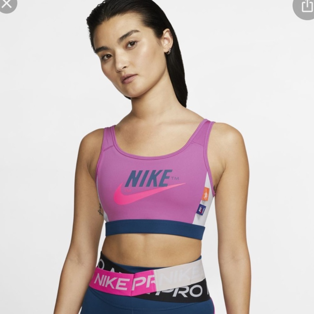 Pink Nike Swoosh Bra